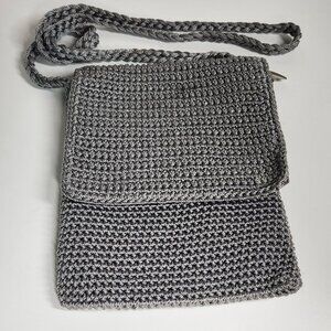 The Sak Crochet Crossbody Purse Gray Size Small